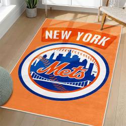 MLB New York Mets Area Rug Non-Slip Baseball Carpet Home Decor Gift Idea For Fans NYM92