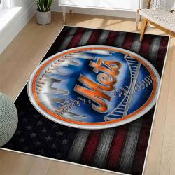 MLB New York Mets Area Rug Non-Slip Baseball Carpet Home Decor Gift Idea For Fans NYM93
