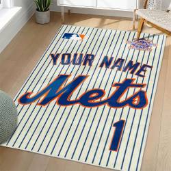 MLB New York Mets Area Rug Non-Slip Baseball Carpet Home Decor Gift Idea For Fans NYM95