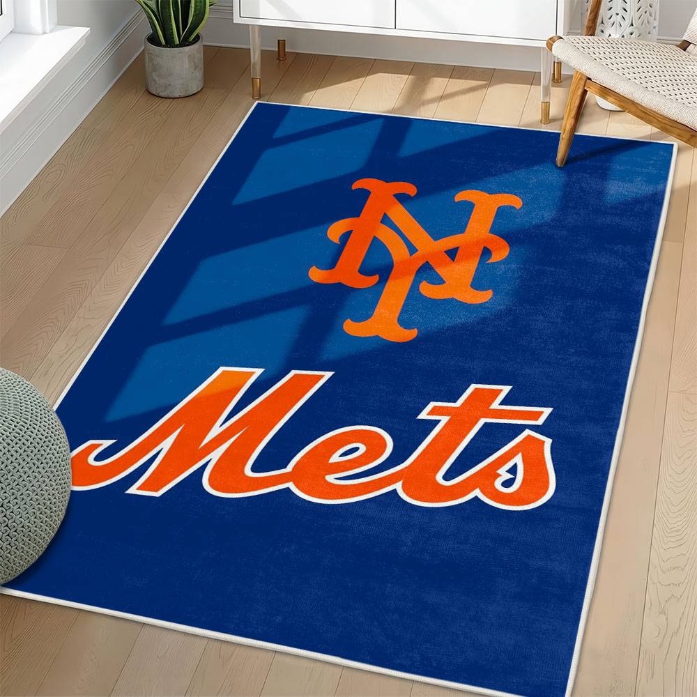 MLB New York Mets Area Rug Non-Slip Baseball Carpet Home Decor Gift Idea For Fans NYM97