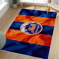 MLB New York Mets Area Rug Non-Slip Baseball Carpet Home Decor Gift Idea For Fans NYM98