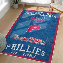 MLB Philadelphia Phillies Area Rug Non-Slip Baseball Carpet Home Decor Gift Idea For Fans PP100