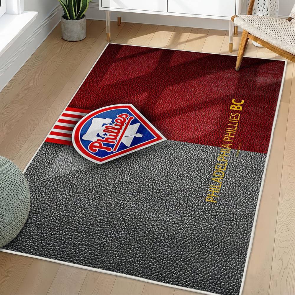 MLB Philadelphia Phillies Area Rug Non-Slip Baseball Carpet Home Decor Gift Idea For Fans PP102