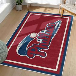MLB Philadelphia Phillies Area Rug Non-Slip Baseball Carpet Home Decor Gift Idea For Fans PP103