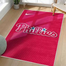 MLB Philadelphia Phillies Area Rug Non-Slip Baseball Carpet Home Decor Gift Idea For Fans PP106