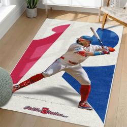 MLB Philadelphia Phillies Area Rug Non-Slip Baseball Carpet Home Decor Gift Idea For Fans PP107