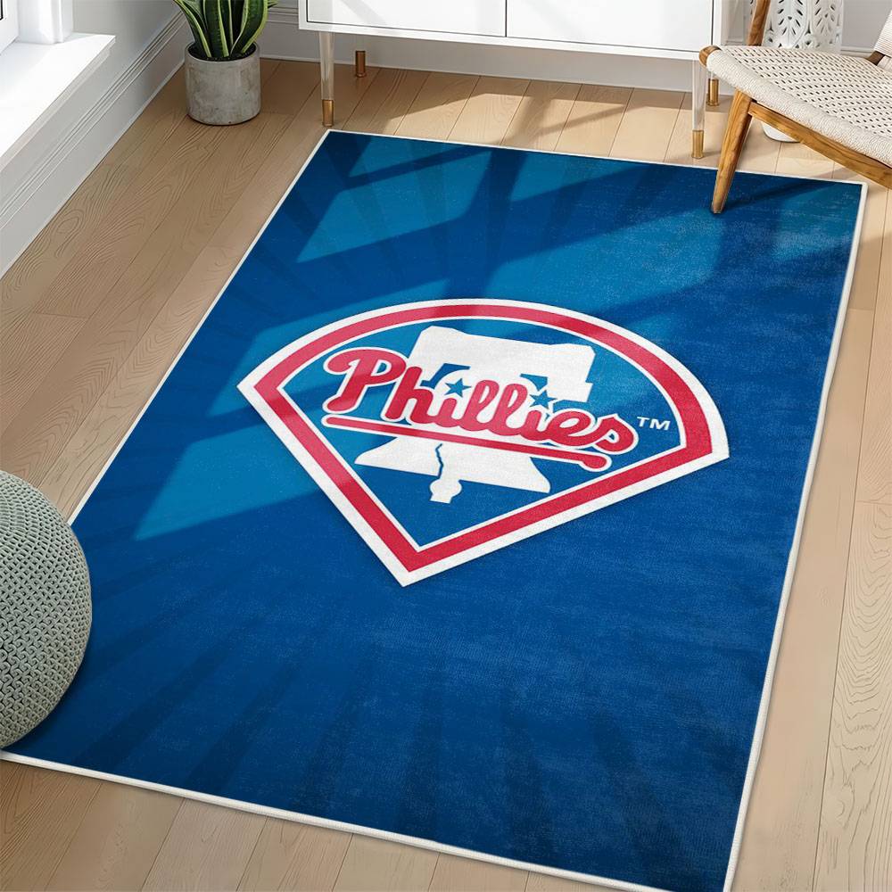 MLB Philadelphia Phillies Area Rug Non-Slip Baseball Carpet Home Decor Gift Idea For Fans PP108