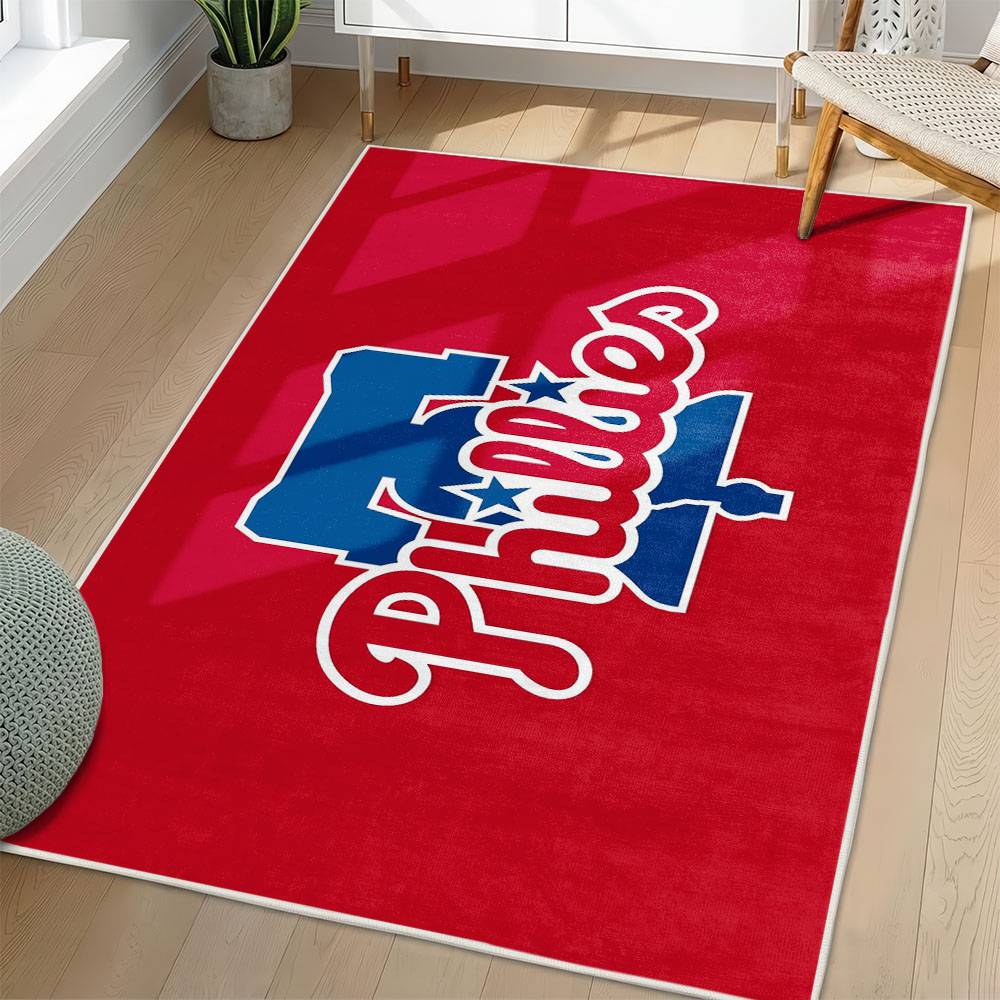 MLB Philadelphia Phillies Area Rug Non-Slip Baseball Carpet Home Decor Gift Idea For Fans PP110