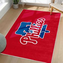MLB Philadelphia Phillies Area Rug Non-Slip Baseball Carpet Home Decor Gift Idea For Fans PP110
