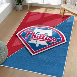 MLB Philadelphia Phillies Area Rug Non-Slip Baseball Carpet Home Decor Gift Idea For Fans PP112