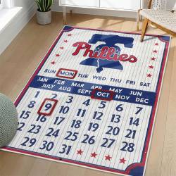 MLB Philadelphia Phillies Area Rug Non-Slip Baseball Carpet Home Decor Gift Idea For Fans PP113