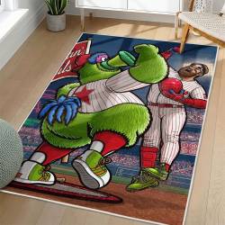 MLB Philadelphia Phillies Area Rug Non-Slip Baseball Carpet Home Decor Gift Idea For Fans PP114