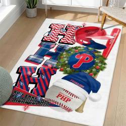 MLB Philadelphia Phillies Area Rug Non-Slip Baseball Carpet Home Decor Gift Idea For Fans PP116