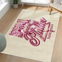 MLB Philadelphia Phillies Area Rug Non-Slip Baseball Carpet Home Decor Gift Idea For Fans PP117