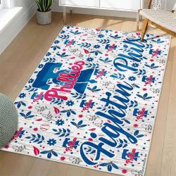 MLB Philadelphia Phillies Area Rug Non-Slip Baseball Carpet Home Decor Gift Idea For Fans PP118