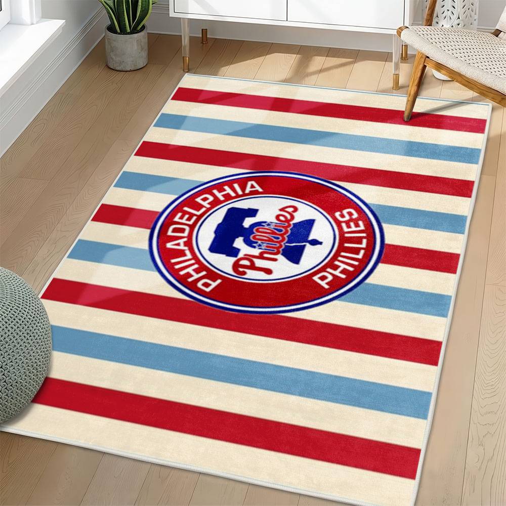 MLB Philadelphia Phillies Area Rug Non-Slip Baseball Carpet Home Decor Gift Idea For Fans PP12