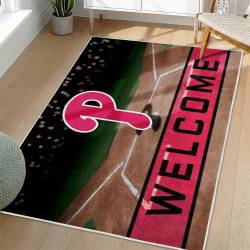 MLB Philadelphia Phillies Area Rug Non-Slip Baseball Carpet Home Decor Gift Idea For Fans PP120