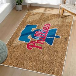 MLB Philadelphia Phillies Area Rug Non-Slip Baseball Carpet Home Decor Gift Idea For Fans PP126