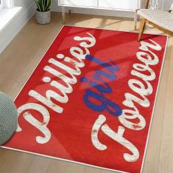 MLB Philadelphia Phillies Area Rug Non-Slip Baseball Carpet Home Decor Gift Idea For Fans PP128