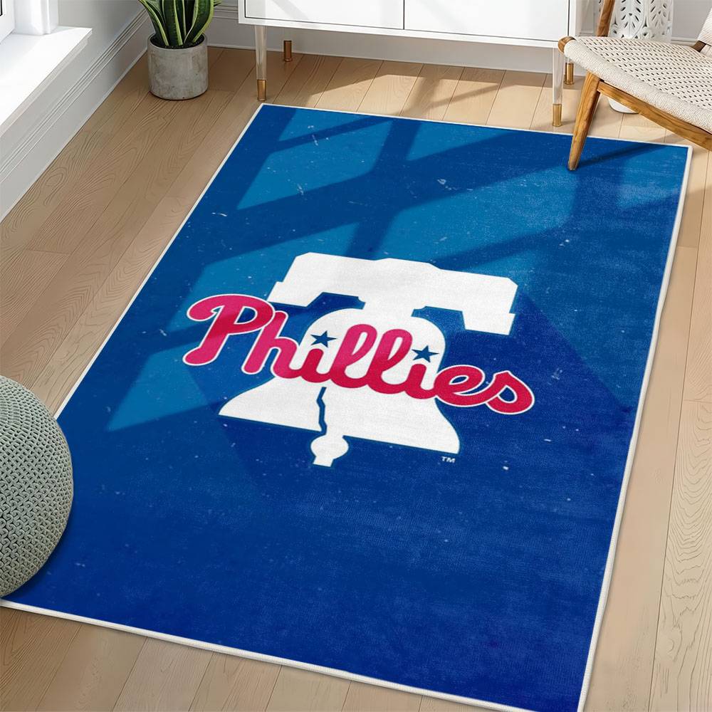 MLB Philadelphia Phillies Area Rug Non-Slip Baseball Carpet Home Decor Gift Idea For Fans PP130