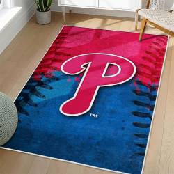 MLB Philadelphia Phillies Area Rug Non-Slip Baseball Carpet Home Decor Gift Idea For Fans PP134