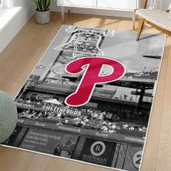 MLB Philadelphia Phillies Area Rug Non-Slip Baseball Carpet Home Decor Gift Idea For Fans PP138