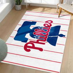 MLB Philadelphia Phillies Area Rug Non-Slip Baseball Carpet Home Decor Gift Idea For Fans PP139