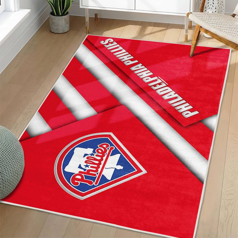 MLB Philadelphia Phillies Area Rug Non-Slip Baseball Carpet Home Decor Gift Idea For Fans PP14