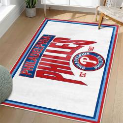 MLB Philadelphia Phillies Area Rug Non-Slip Baseball Carpet Home Decor Gift Idea For Fans PP141