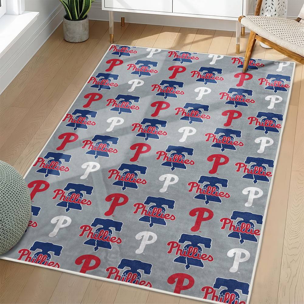 MLB Philadelphia Phillies Area Rug Non-Slip Baseball Carpet Home Decor Gift Idea For Fans PP15