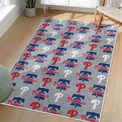 MLB Philadelphia Phillies Area Rug Non-Slip Baseball Carpet Home Decor Gift Idea For Fans PP15