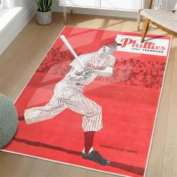 MLB Philadelphia Phillies Area Rug Non-Slip Baseball Carpet Home Decor Gift Idea For Fans PP151