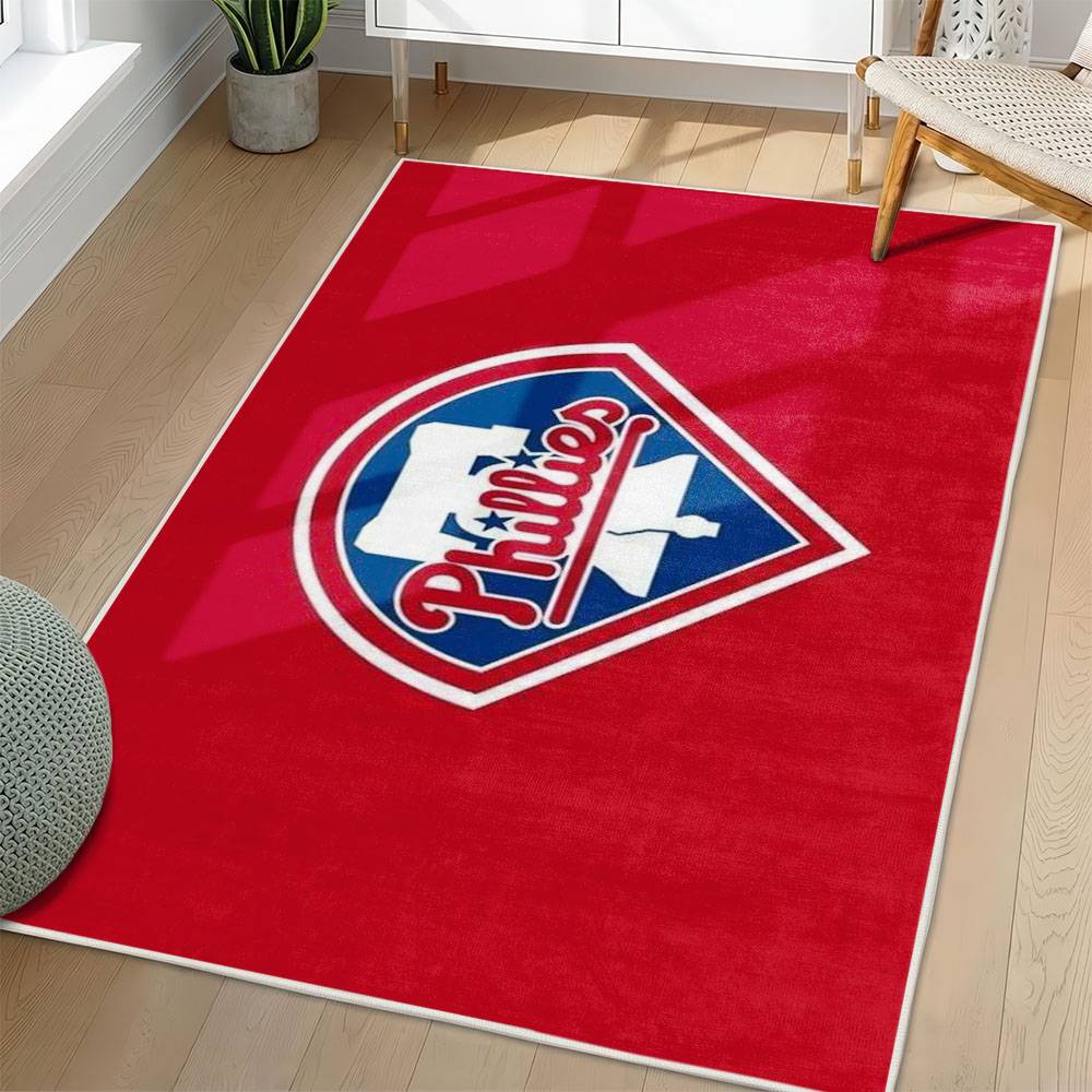 MLB Philadelphia Phillies Area Rug Non-Slip Baseball Carpet Home Decor Gift Idea For Fans PP152