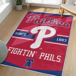 MLB Philadelphia Phillies Area Rug Non-Slip Baseball Carpet Home Decor Gift Idea For Fans PP154