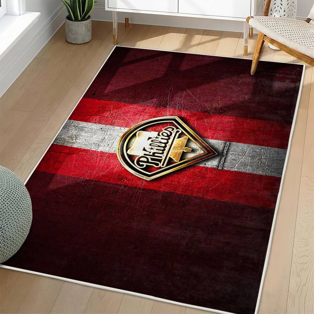 MLB Philadelphia Phillies Area Rug Non-Slip Baseball Carpet Home Decor Gift Idea For Fans PP157