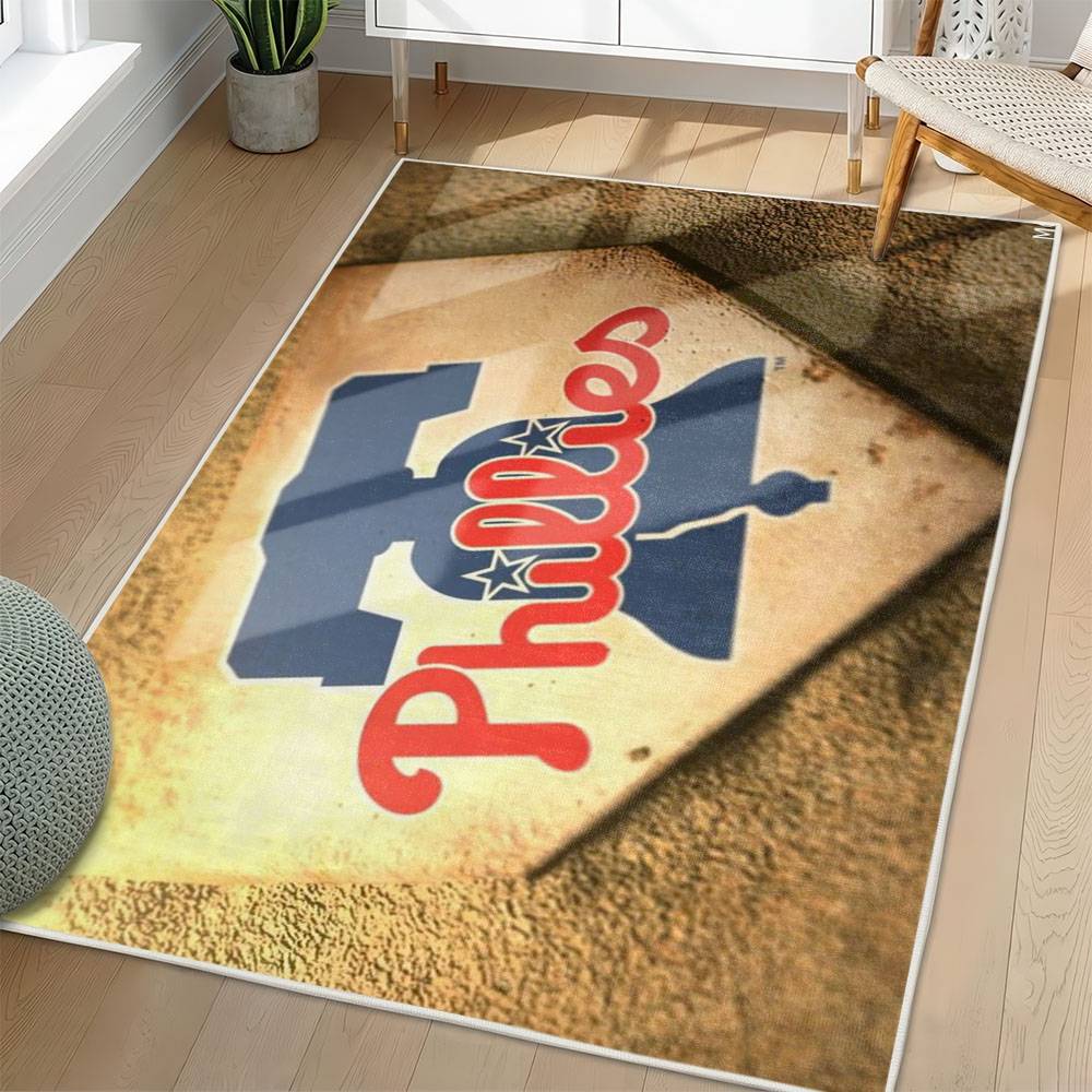 MLB Philadelphia Phillies Area Rug Non-Slip Baseball Carpet Home Decor Gift Idea For Fans PP16