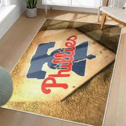 MLB Philadelphia Phillies Area Rug Non-Slip Baseball Carpet Home Decor Gift Idea For Fans PP16