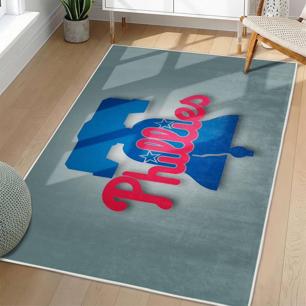MLB Philadelphia Phillies Area Rug Non-Slip Baseball Carpet Home Decor Gift Idea For Fans PP162