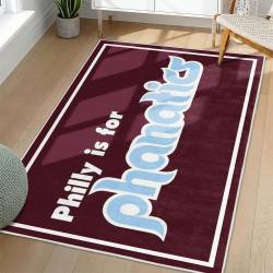 MLB Philadelphia Phillies Area Rug Non-Slip Baseball Carpet Home Decor Gift Idea For Fans PP163