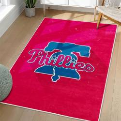 MLB Philadelphia Phillies Area Rug Non-Slip Baseball Carpet Home Decor Gift Idea For Fans PP164