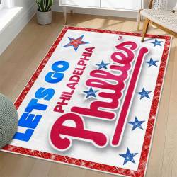 MLB Philadelphia Phillies Area Rug Non-Slip Baseball Carpet Home Decor Gift Idea For Fans PP168