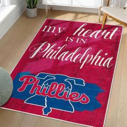 MLB Philadelphia Phillies Area Rug Non-Slip Baseball Carpet Home Decor Gift Idea For Fans PP172