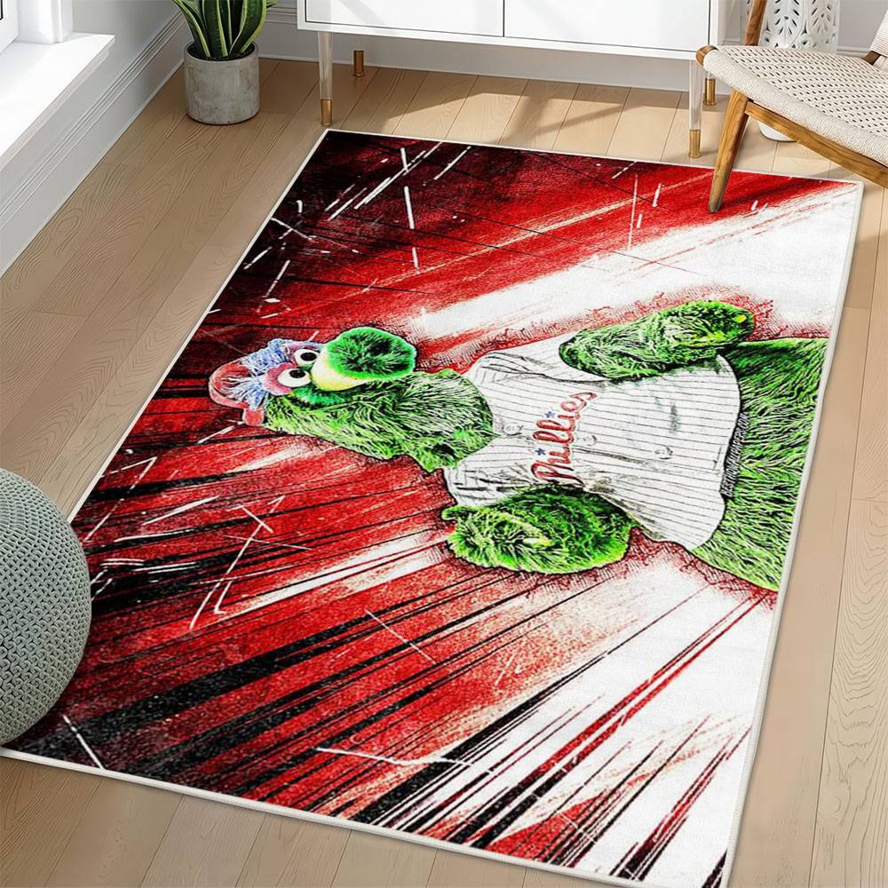 MLB Philadelphia Phillies Area Rug Non-Slip Baseball Carpet Home Decor Gift Idea For Fans PP174