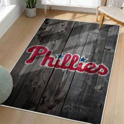 MLB Philadelphia Phillies Area Rug Non-Slip Baseball Carpet Home Decor Gift Idea For Fans PP18