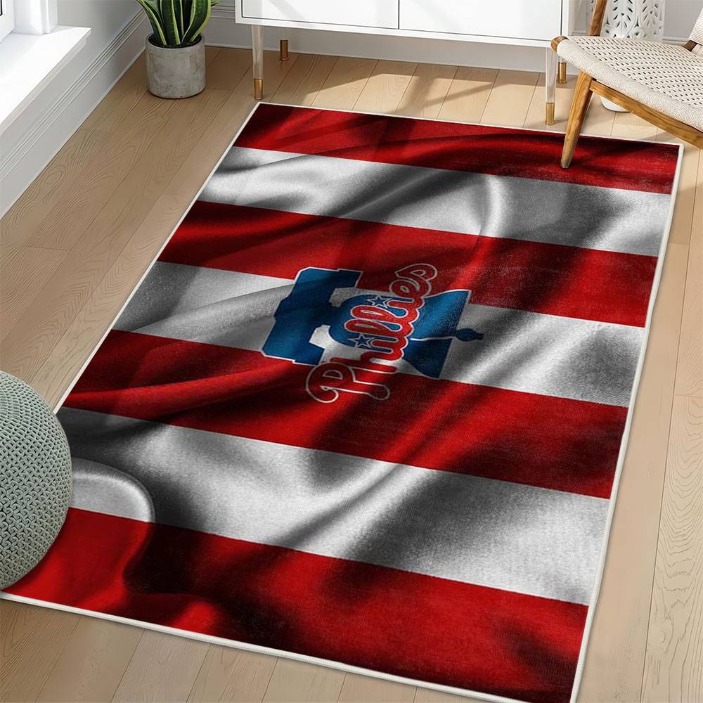 MLB Philadelphia Phillies Area Rug Non-Slip Baseball Carpet Home Decor Gift Idea For Fans PP181