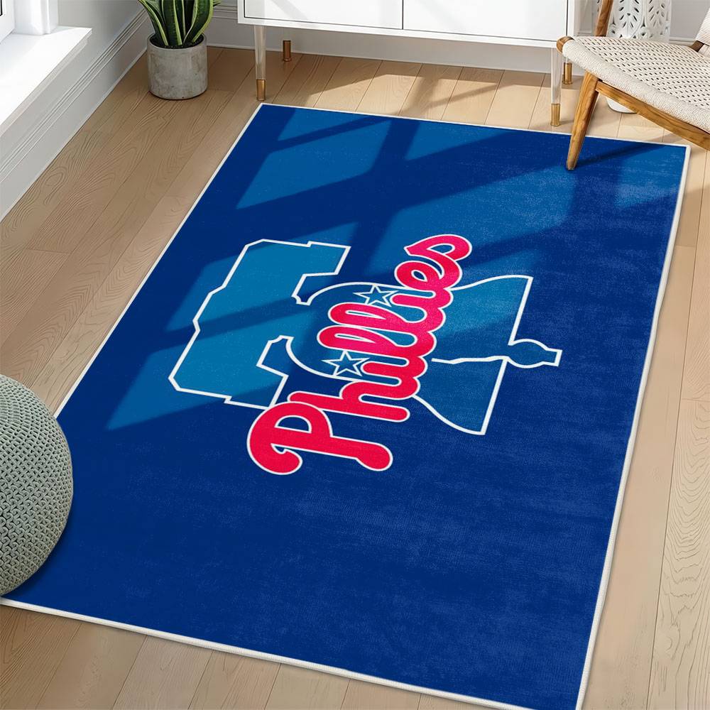 MLB Philadelphia Phillies Area Rug Non-Slip Baseball Carpet Home Decor Gift Idea For Fans PP182