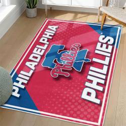 MLB Philadelphia Phillies Area Rug Non-Slip Baseball Carpet Home Decor Gift Idea For Fans PP186