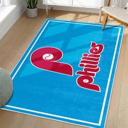 MLB Philadelphia Phillies Area Rug Non-Slip Baseball Carpet Home Decor Gift Idea For Fans PP188