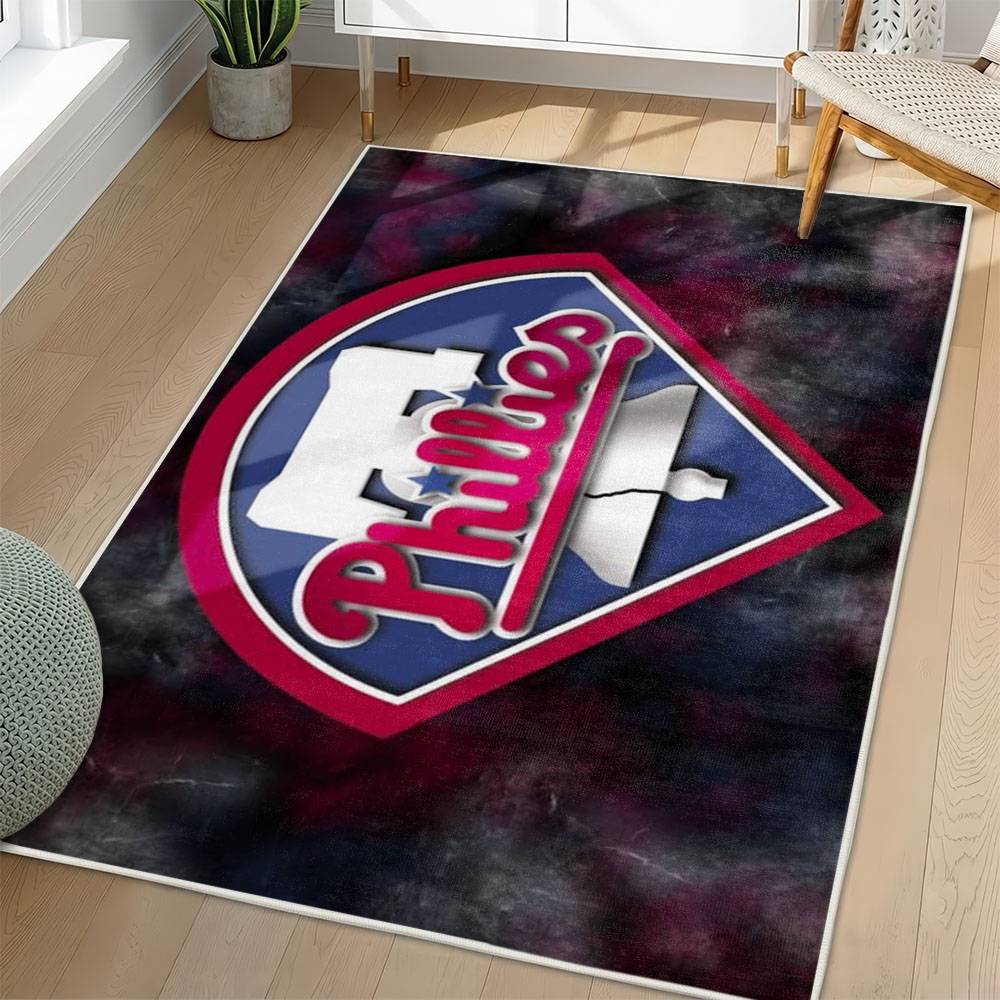MLB Philadelphia Phillies Area Rug Non-Slip Baseball Carpet Home Decor Gift Idea For Fans PP189