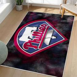 MLB Philadelphia Phillies Area Rug Non-Slip Baseball Carpet Home Decor Gift Idea For Fans PP189